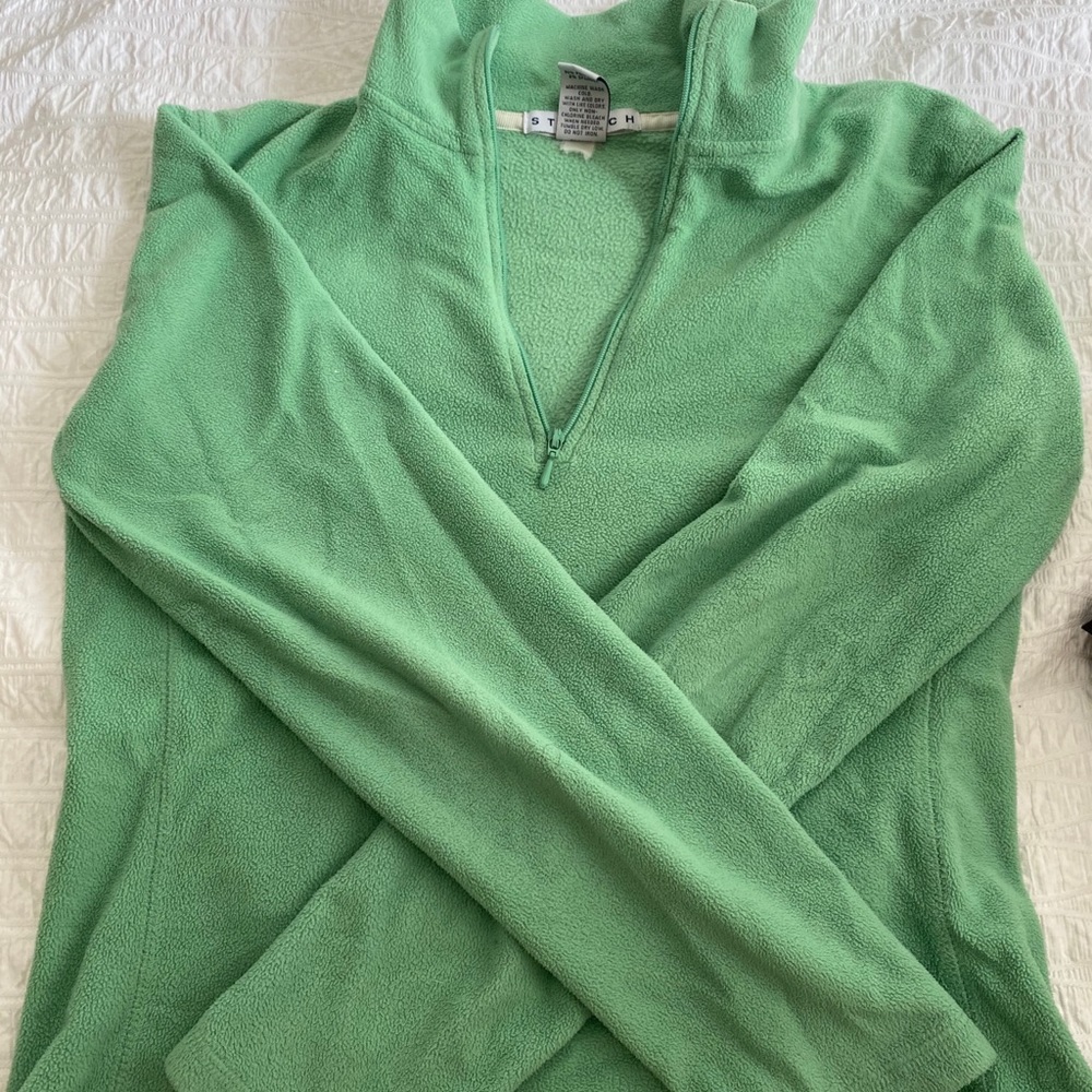 The Gap green fleece quarter zip